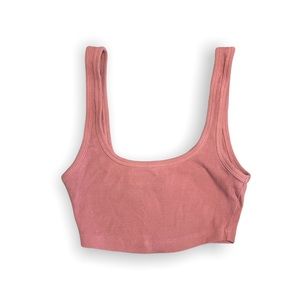 Zara Pink Crop Tank Top Size Small